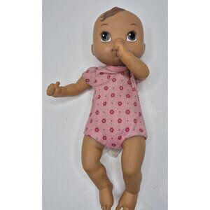 2012/13 HASBRO BABY ALIVE AFRICAN AMERICAN LUV N SNUGGLE DOLL, PINK  BODY, 13IN